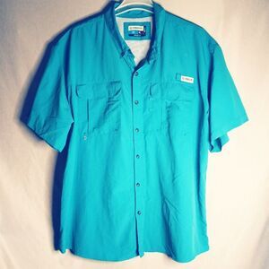 Magellan Outdoors Fish Gear Angler Fit Short Sleeve Men's Shirt Size XL
